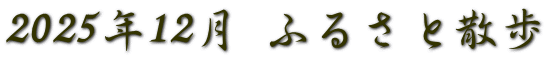 2025年12月 ふるさと散歩